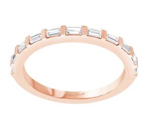 14R 0.35ctw F/G VS Single Prong Floating Diamond Stackable Band Size 6
