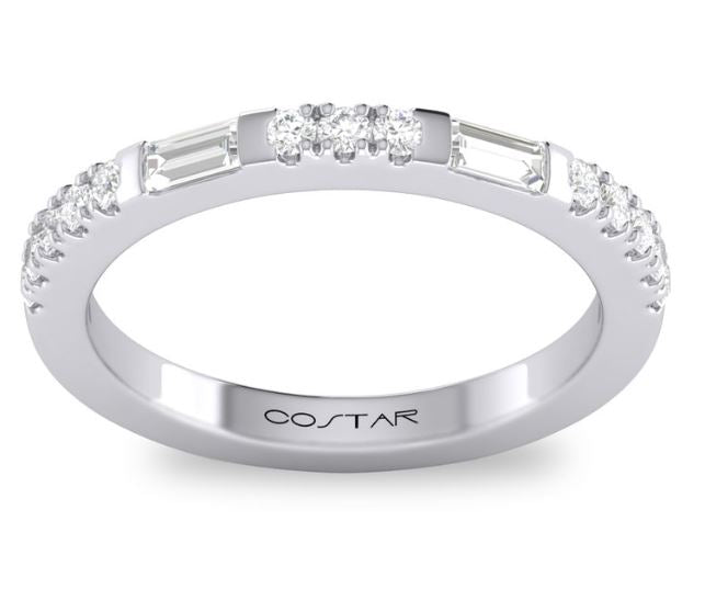 14W 0.40ctw F/G VS-SI Stackable Round Bag Diamond Wedding Band Size 6