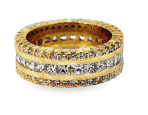 18Y Channel Set PC Diamond and SP Rd Diamond Eternity Band