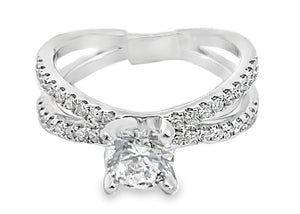 Roman Jules 14W "X" Split Shank Rd Diamond Semi Mounting Size 6.5