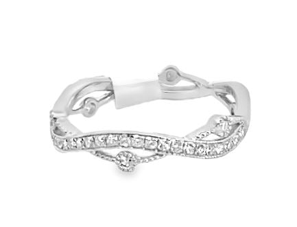14KW Open Twist Diamond Band sz 6