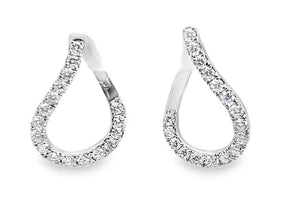 18KW Diamond Swirl Hoops