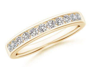 14Y Channel Set Wedding Band .50ct sz 6.5