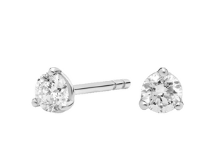14W .61ctw H-I/SI2 4.3mm Diamond Stud Earrings