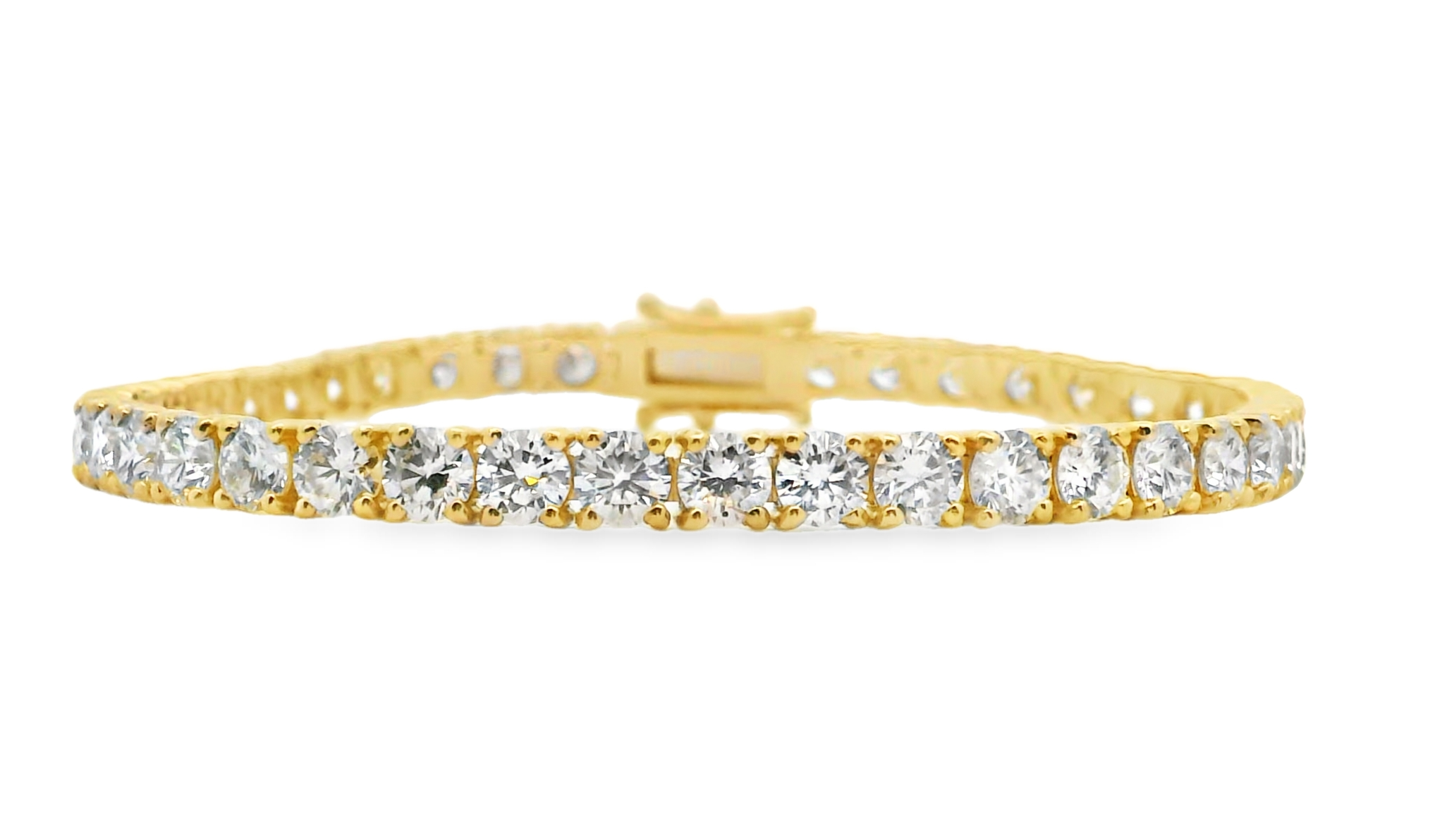 14Y Round Lab Grown Diamond Tennis Bracelet 9.81ctw 7.5"