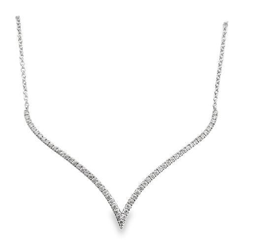 18KW Diamond V-Peak Necklace