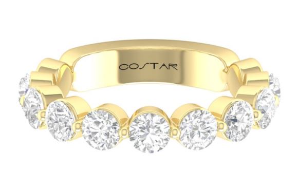14Y Single Prong Set Round Diamond Band sz 6.5