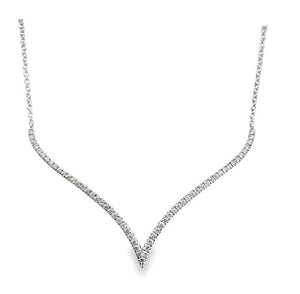 18KW Diamond V-Peak Necklace