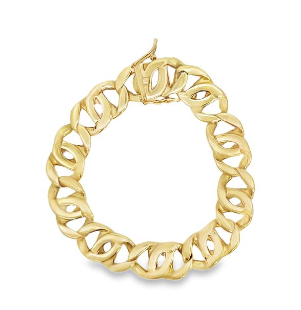 14Y Double Anchor Link Bracelet