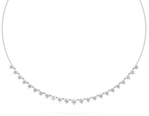 14W Lab Grown Diamond Necklace with 23 Martini Set Diamonds