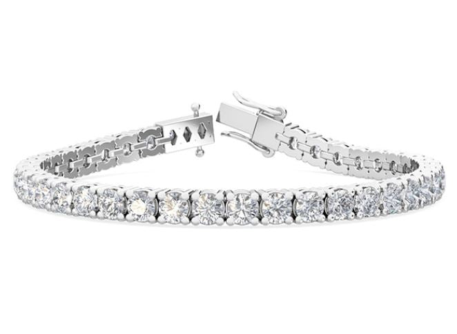 14W 7" 10.37ctw F-G/VS1 RBC LG Diamond Tennis Bracelet