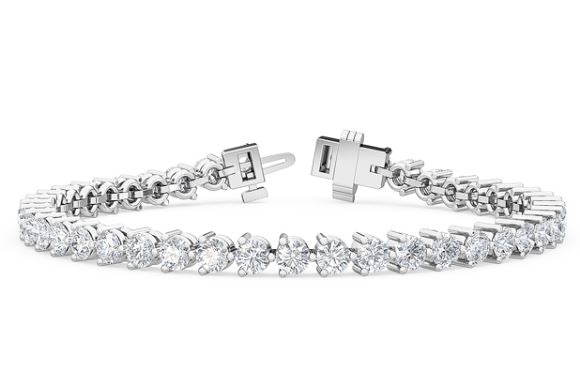 14W Round Lab Grown Diamond Eternity Line Bracelet F-G/VS 7"