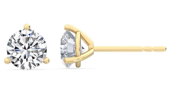 14Y Round Martini Set Lab Grown Diamond Studs