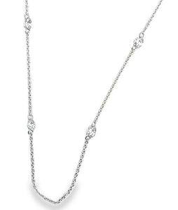 14W  Round Drilled Diamond Necklace