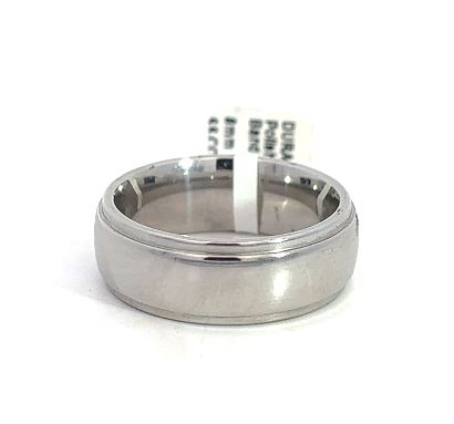 White DURA Tungsten Polished Dome Band