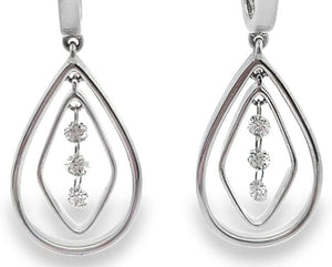 14W Dangle Diamond Marquise Shape Chandelier Earring