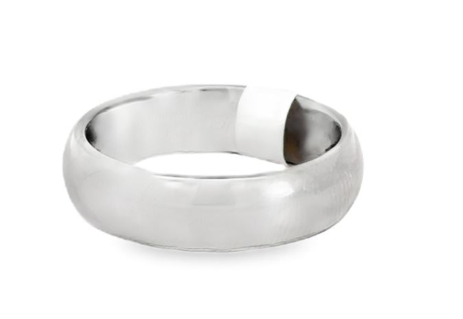 White DURA Tungsten Polished Dome Band