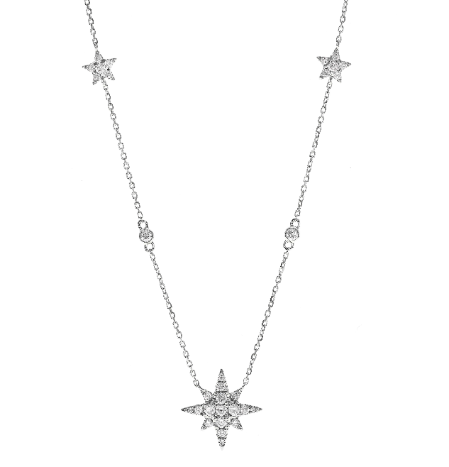 14W Diamond Starburst Pendant with Bezel & Star Diamond Station