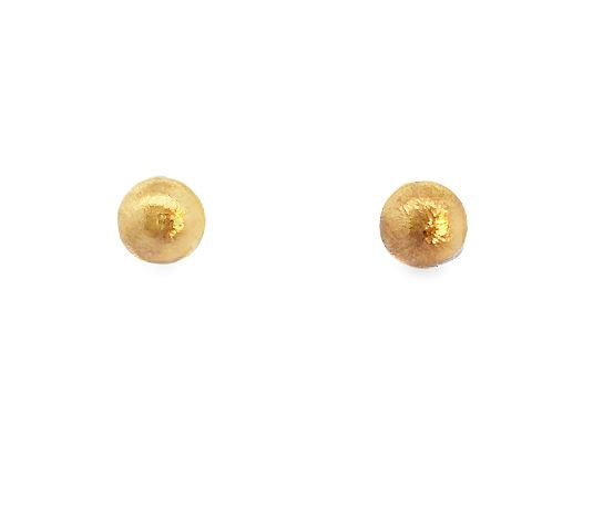 14Y 5.5mm Satin Finish Ball Stud Earrings