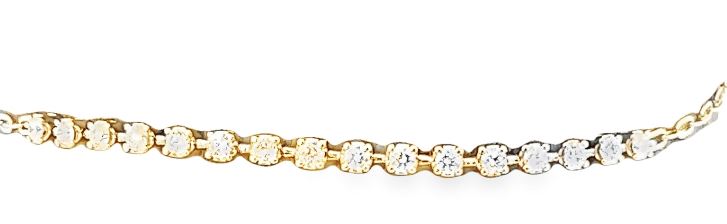 14Y 16 RBC Diamond Bracelet with Paperclip Chain