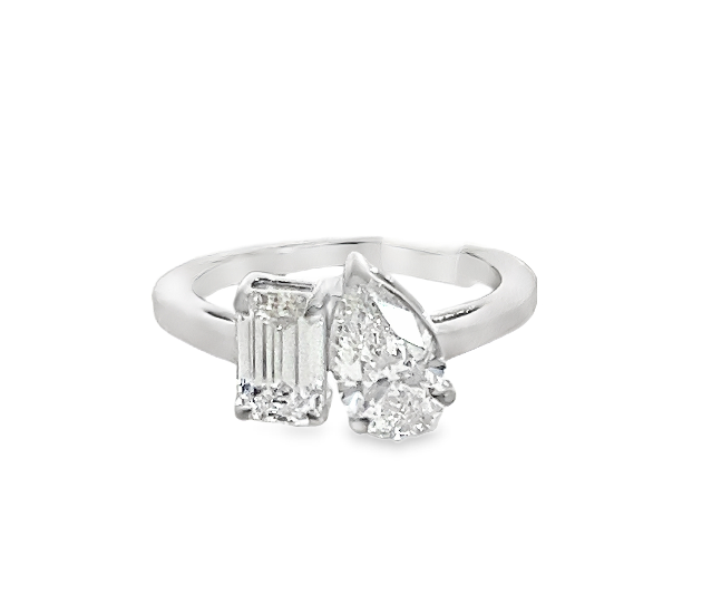 14W P/S and E/C Lab Grown Diamond Moi y Toi Ring Size 5.5