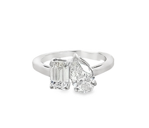 14W P/S and E/C Lab Grown Diamond Moi y Toi Ring Size 5.5