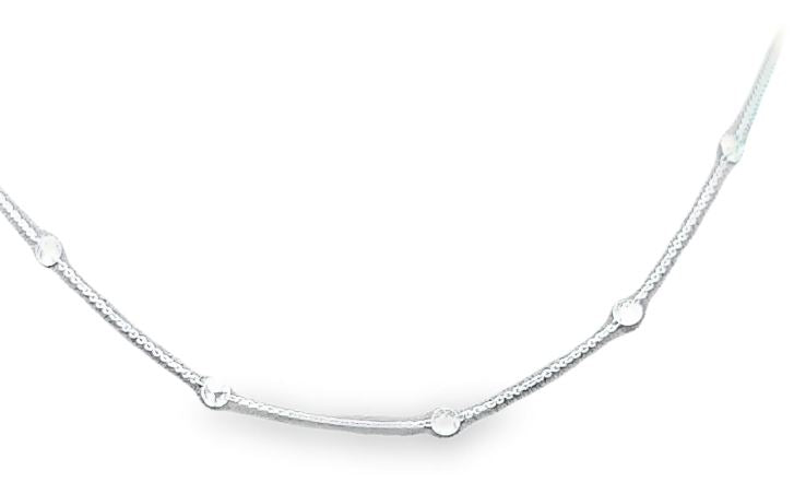 14W Round Drilled Diamond Necklace