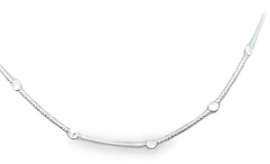 14W Round Drilled Diamond Necklace