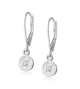 Sterling Silver White Sapphire Earrings