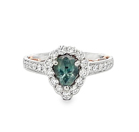 14W/R Alexandrite and Diamond Ring Size 6.5