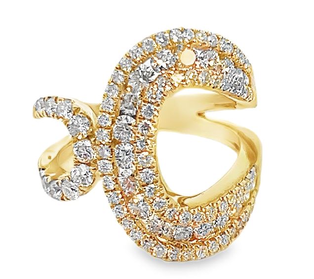14Y Open Concept Diamond Fashion Ring Size 6.5
