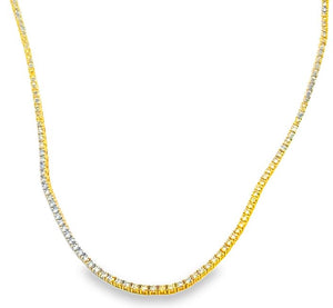 14Y Round Diamond Line Necklace 18"