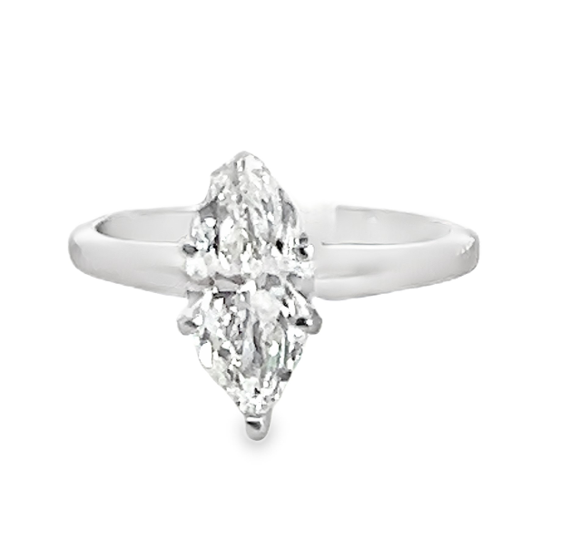 14W Marquise Diamond Solitaire Ring Size 6