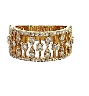 18Y Wide Open Baluster Style Diamond Band