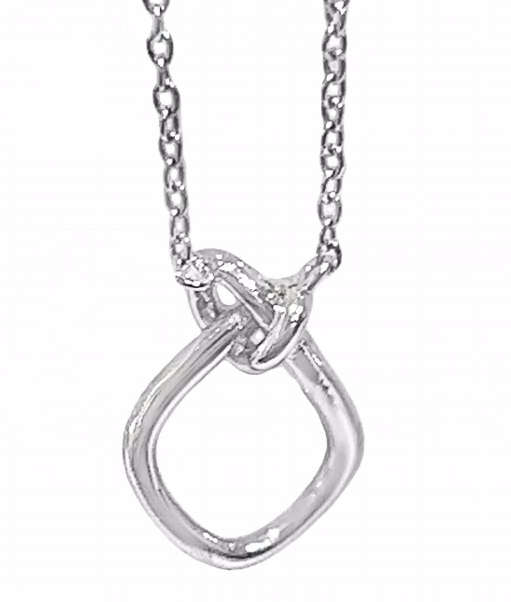 Silver Knot Pendant Necklace