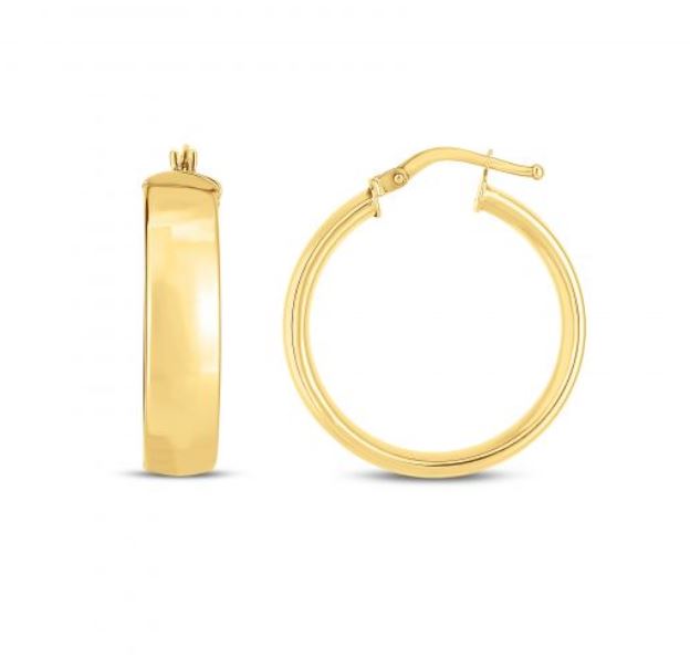 14Y Wide Hoop Earrings