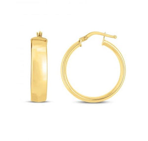 14Y Wide Hoop Earrings