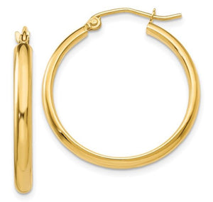 14Y 25mm Hoop Earrings