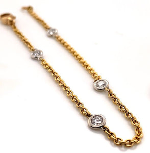18Y 4 Diamond BTY Station Bracelet