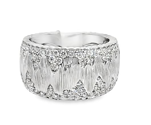 18KW Distressed Diamond Cigar Band sz 6