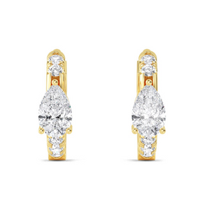 14Y F-G/VS1 LG Diamond Huggies with Click-In Posts