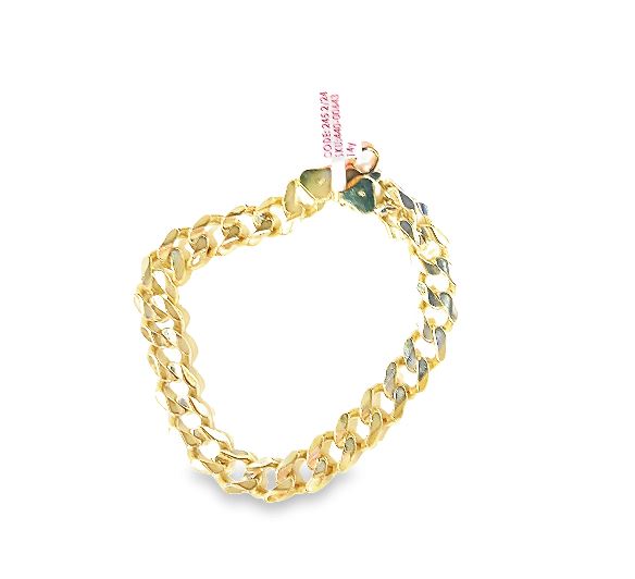 14Y Curb Link Bracelet with Lobster Clasp