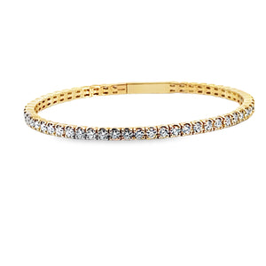 14Y Lab Grown Eternity Style Diamond Bangle with Locking Clasp