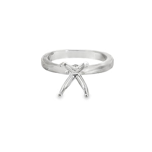 14W Oval Eng Ring Semi-Mount with .03 Peekaboo Diamonds for 2ct sz 6