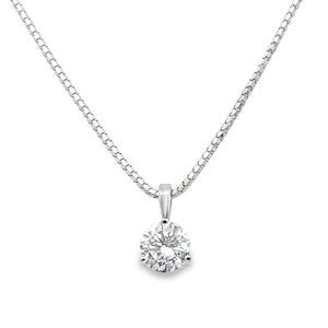 14W 7.59mm 1.63ct I/SI2 Round Diamond Solitaire Pendant