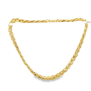 14Y Woven Wheat Style Chain with 8.7 x 5.3 mm Links 16.5"