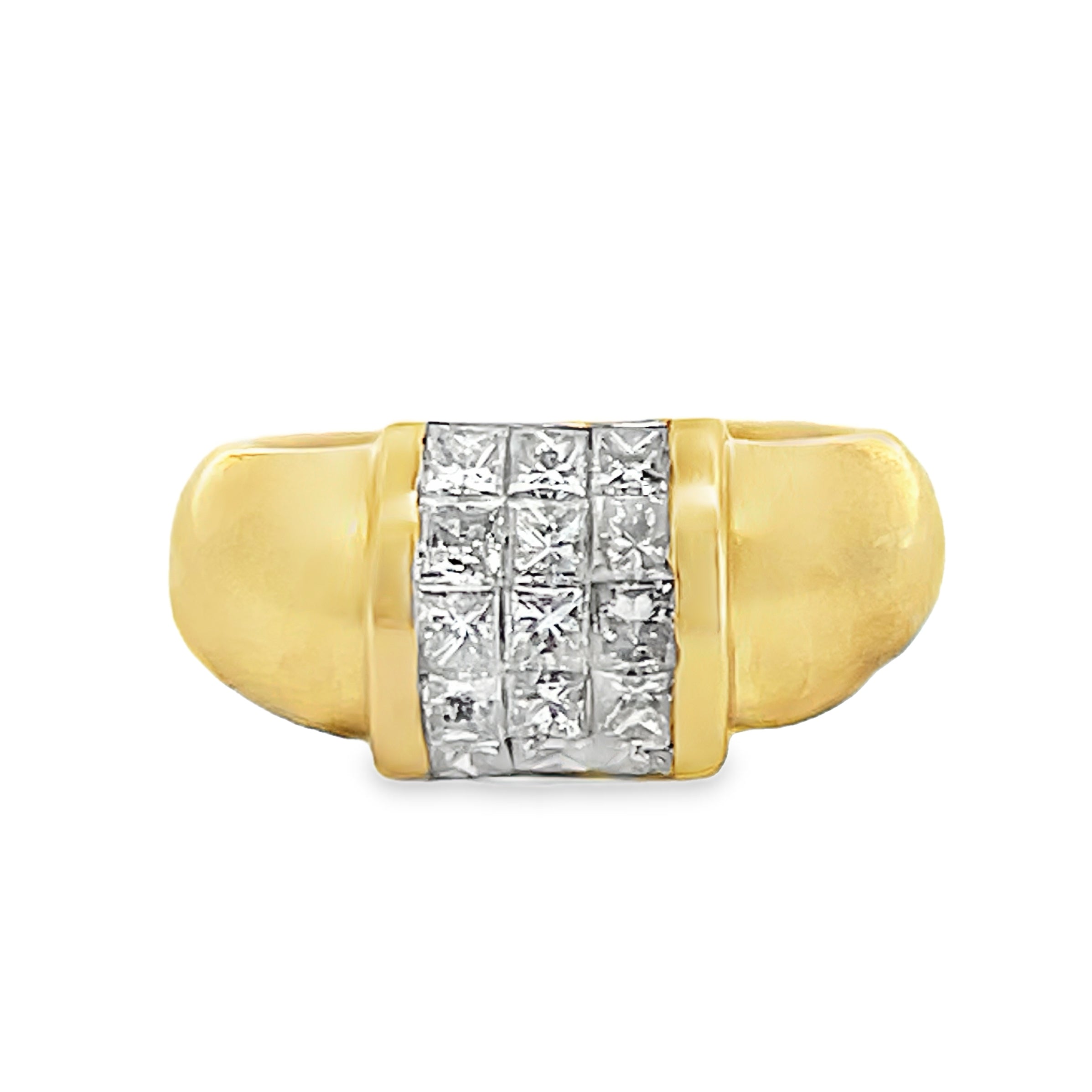 18Y 1.20cttw Invisible Set Diamond Dome Ring Size 6