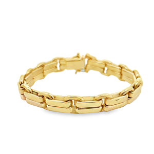 14Y 7" Double Bar and Circle Bracelet