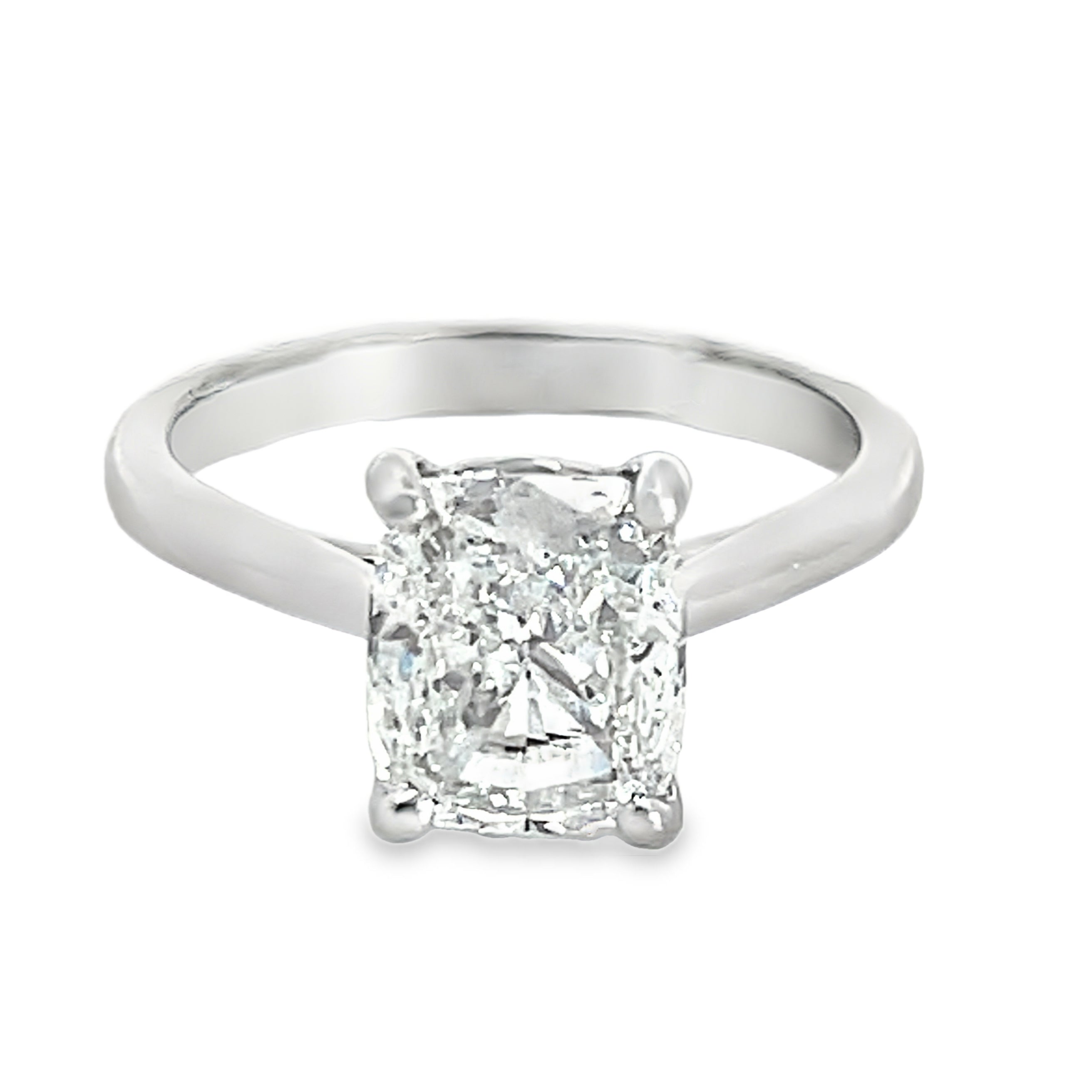 14W 8.567.20mm Cushion Cut 2.50ct D/VS2 Lab Grown Diamond Ring sz 6.5