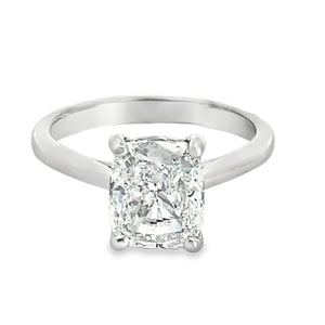 14W 8.567.20mm Cushion Cut 2.50ct D/VS2 Lab Grown Diamond Ring sz 6.5